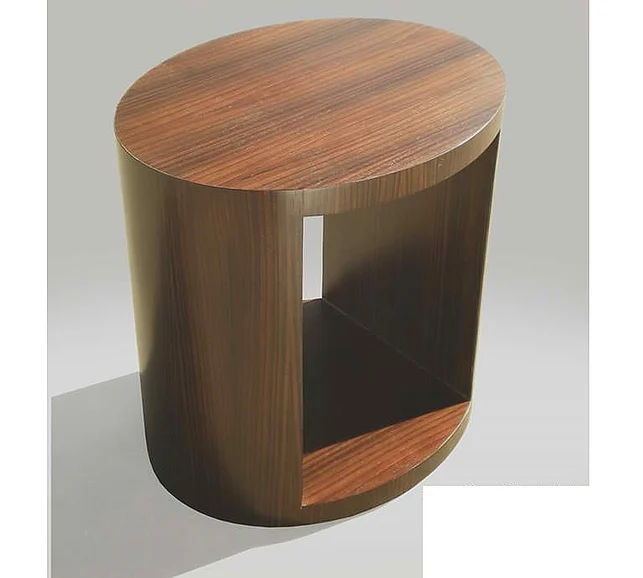 Indo Puri Sono Oval Side Table in Dark Sonokeling