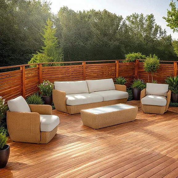 LH Home Siesta 3pc Outdoor Set in Natural