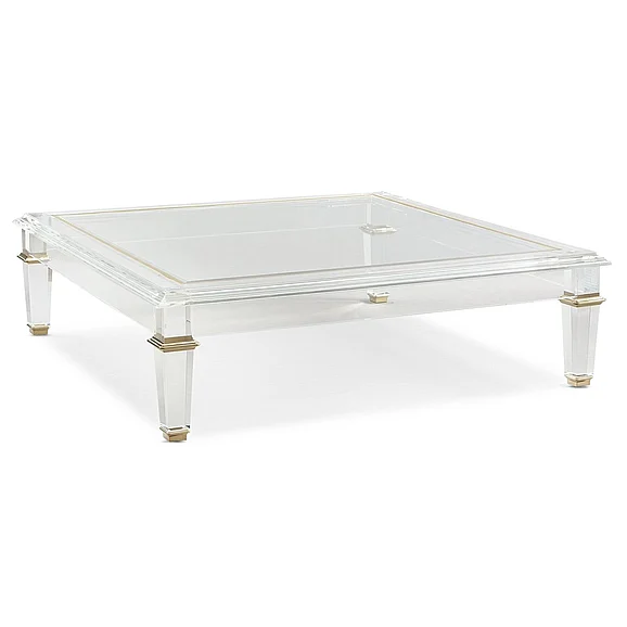 Caracole Furniture Signature Promethean Pierre Cocktail Table in Majestic Gold SIG-419-403 CLOSEOUT