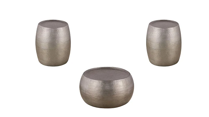 Galaxy Home CT-501 3pc Occasional Set in Silver