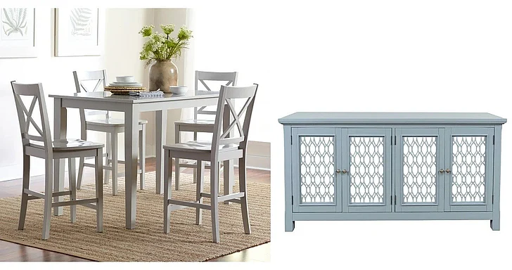 Jofran Simplicity 6pc Counter Table Set in Grey