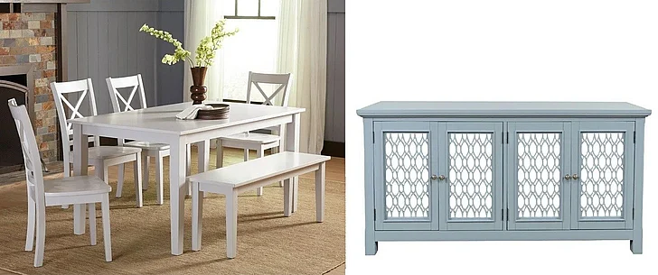 Jofran Simplicity 7pc Dining Table Set in Grey