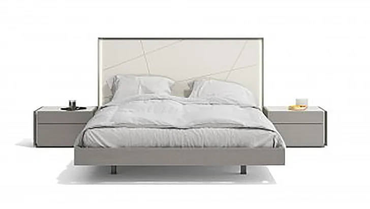 J&M Sintra Queen Platform Bed in Grey 17554-Q CLOSEOUT