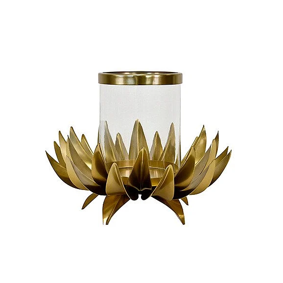 Worlds Away Small Palm Tree Hurricane in Antique Brass SIRIUS SM