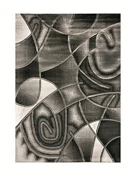 Furniture of America Sivas 5" x 7'2" Area Rug in Gray/Black RG5186S