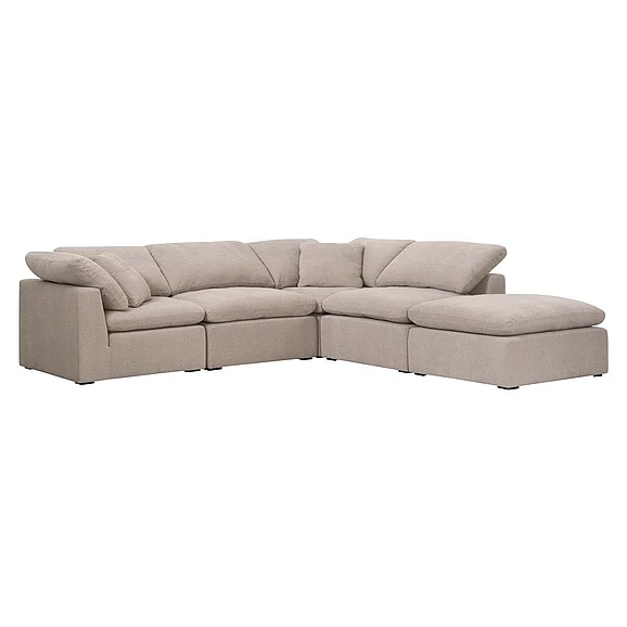 Essentials For Living Sky Modular Sectional in Latte Micro Boucle