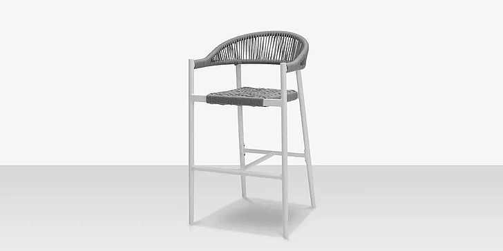 DecoScape Skye Bar Arm Chair in Kessler Silver/Gray Durarope SF-3303-173-KES-GRY