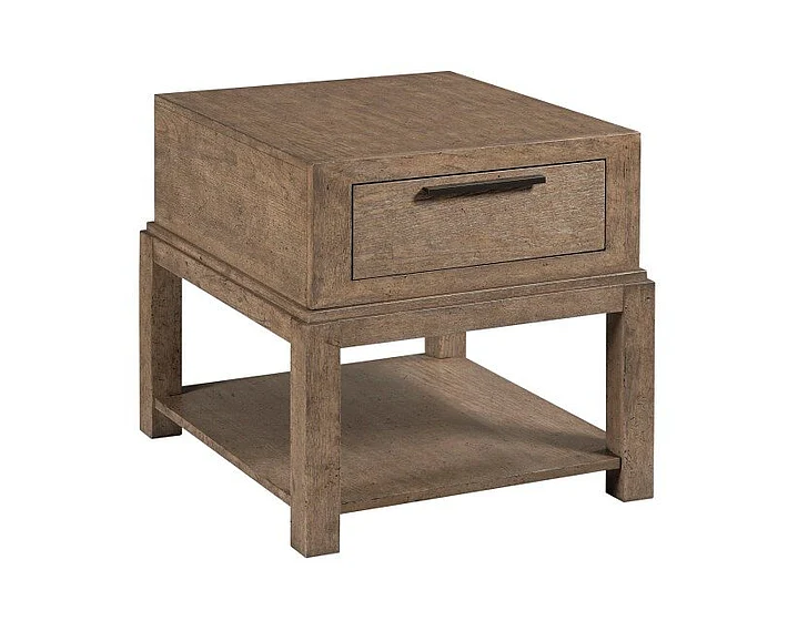 American Drew Skyline Evans End Table in Brown 10-915