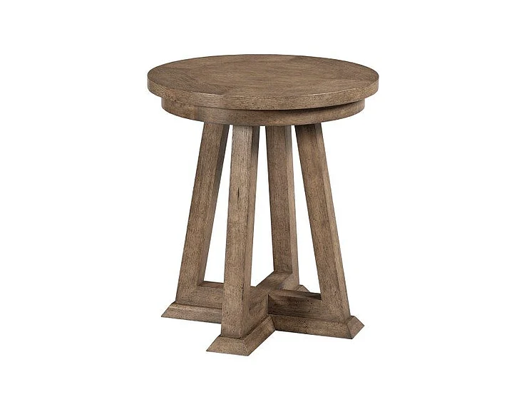 American Drew Skyline Evans Chairside Table in Brown 10-916