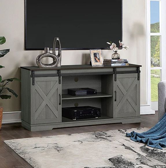 Furniture of America Garibaldi TV Stand in Brown/Gray SL-AC4000-TV
