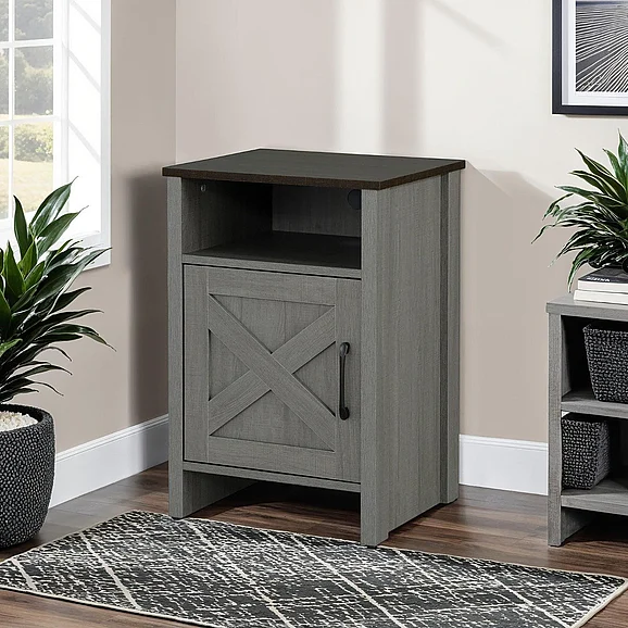 Furniture of America Garibaldi Side Table in Brown/Gray SL-AC4002