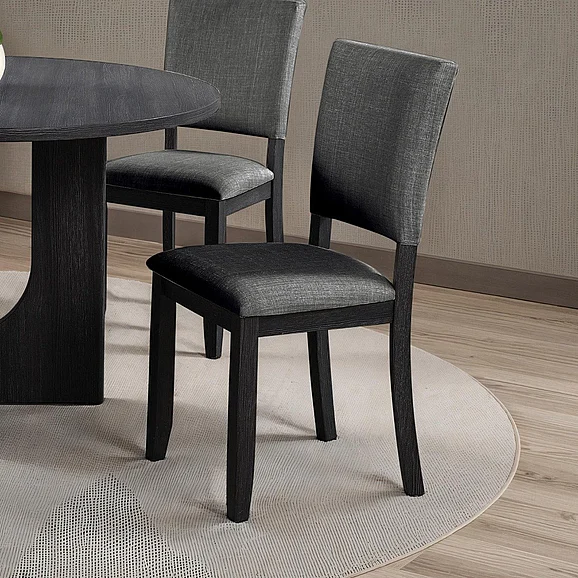 Furniture of America Oberto Side Chair (Set of 4) in Dark Gray SL3406DG-SC-4PK