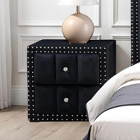 Furniture of America Farese Nightstand in Black SL7001BK-N