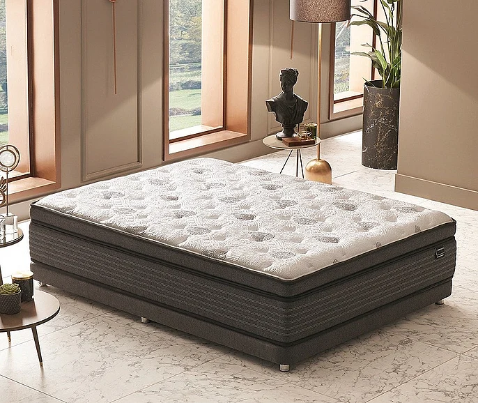 Sleep Point Queen Size Bed Base H:9cm 21401 Smart Track Lungo Black 1286755