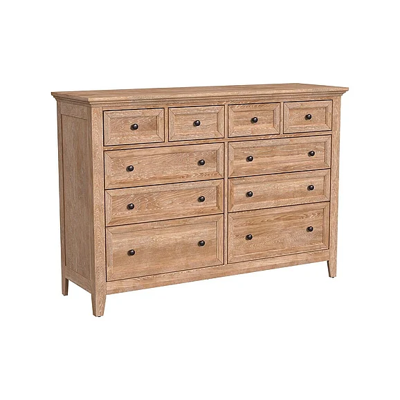 Intercon Furniture San Mateo Ten Drawer Dresser in Wheat SM-BR-8810 -WHE-C