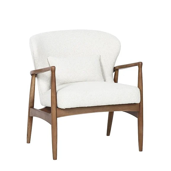 LH Home Notting Hi Rhodes Club Chair in Snow SNH-108-SBD