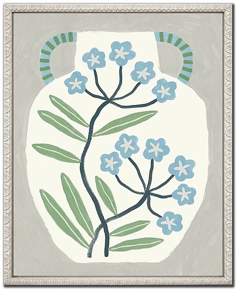Streamline Art Wildflowers in Porcelain II E893008