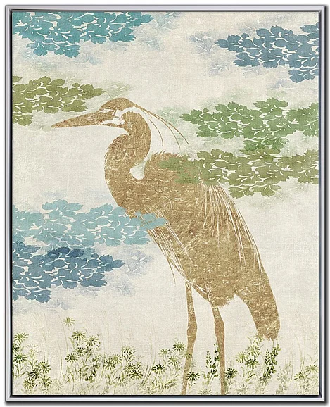 Streamline Art Heron Collage Poise E893442