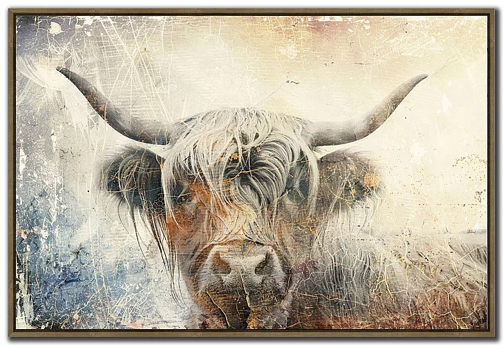 Streamline Art Cow Highland Illustration 01 E893848