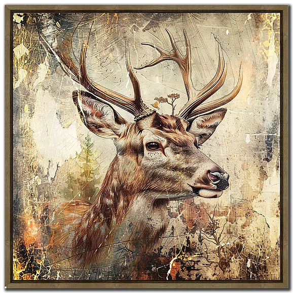 Streamline Art Deer Vintage Illustration II E893275
