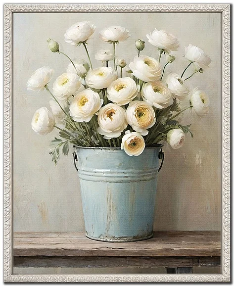 Streamline Art Bucket Full of Blooms E893183
