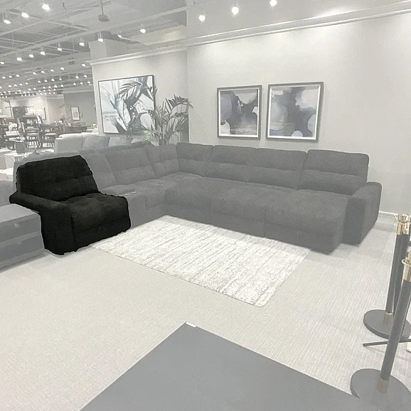 Steve Silver Snyder LAF Recliner w/ Slider in Black SNY80552KLARS