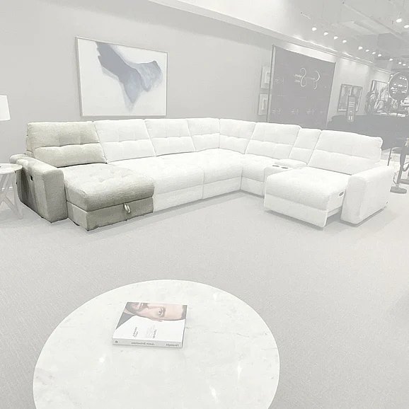 Steve Silver Snyder LAF Recliner w/ Slider in White SNY80552WLARS