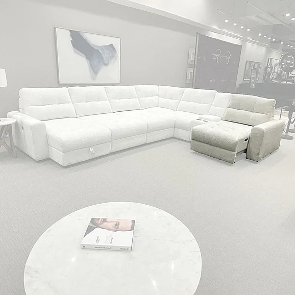 Steve Silver Snyder RAF Chaise w/ Storage in White SNY80552WRAC