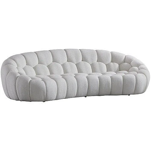 Whiteline Modern Nest Curved Sofa in White SO2044F-WHT