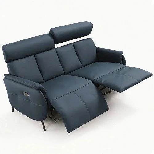 Whiteline Modern Beverly Sofa in Blue SO2054L-BLU