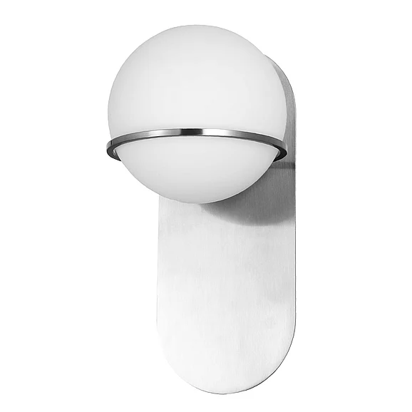 Dainolite 1LT Wall Sconce, PC w/ WH Glass SOF-121W-PC