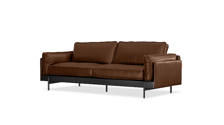 Mobital Idris 3 Seater Sofa Chocolate Leather SOF-IDRI-CHBR-
