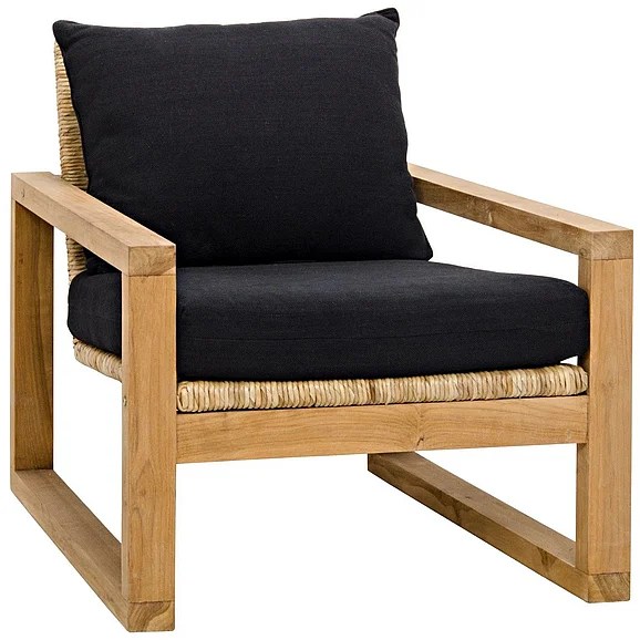 Noir Furniture Martin Chair with Woven Seat in Brown SOF284T