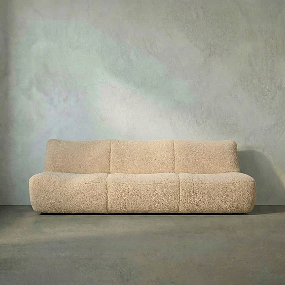 Noir Furniture McClain 3 Seater in Camel Fabric SOF332CMF