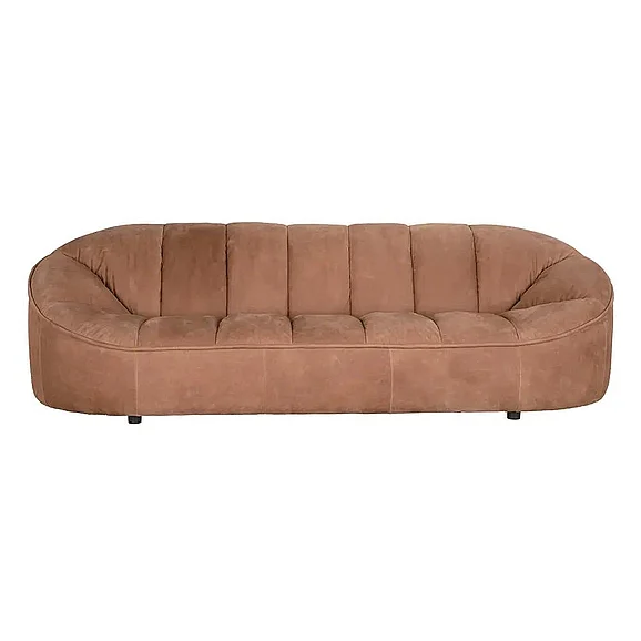 Noir Furniture Amadeus Sofa in Coris Brown Leather SOF334BRL