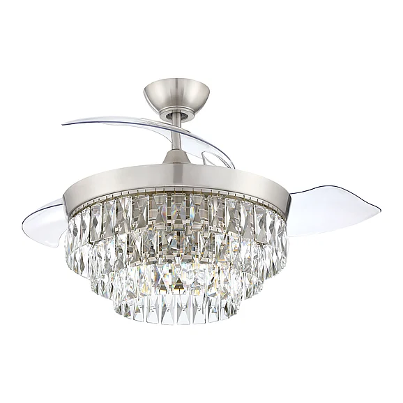 Craftmade 42" Sofia in Brushed Polished Nickel w/ Clear Acrylic Blades SOF42BNK3