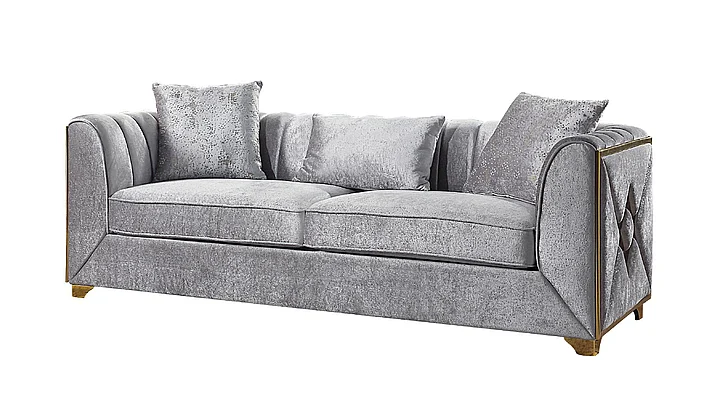 Galaxy Home Velencia Sofa Silver 601955552479