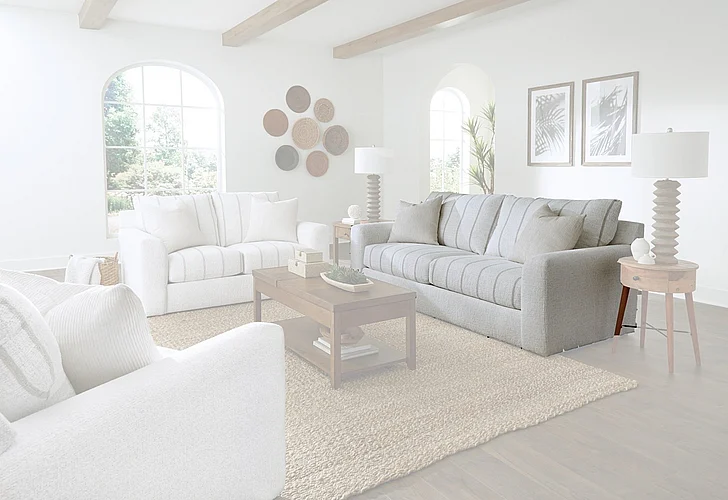 Jackson Lindsey Sofa in Snow/Platinum 2288-03/1703-01/1682-26