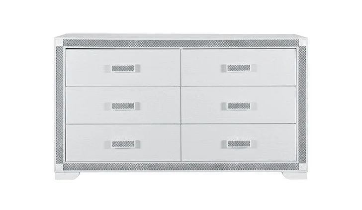 Global Furniture Soleil Dresser in White SOLEIL-WHITE-DR