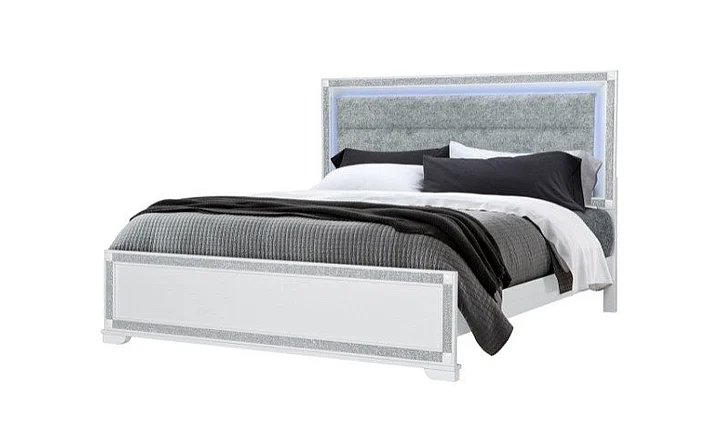 Global Furniture Soleil Queen Bed in White SOLEIL-WHITE-QB