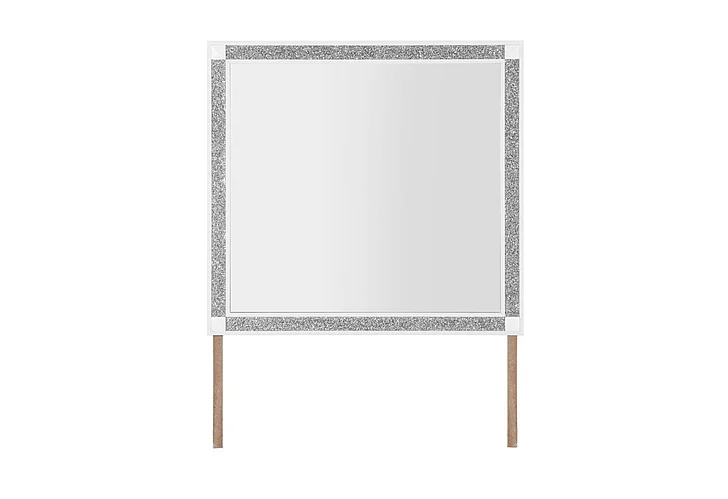 Global Furniture Soleil Mirror in White SOLEIL-WHITE-MR
