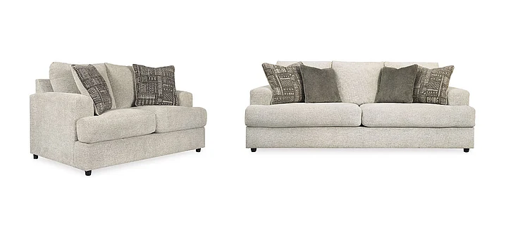Ashley Furniture Soletren 2pc Sofa Living Room Set in Stone