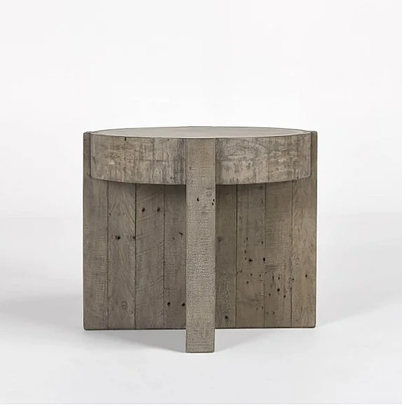 Classic Home Sonoma 26" Round End Table in Reclaimed Pine 51031213 PROMO