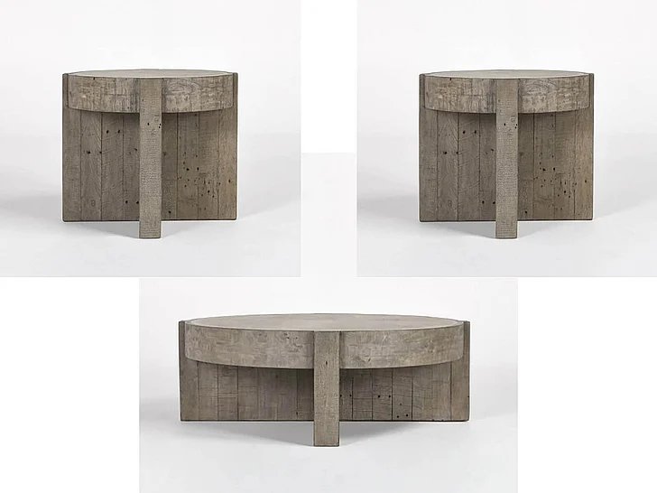 Classic Home Sonoma 3pc Occasional Set in Reclaimed Pine