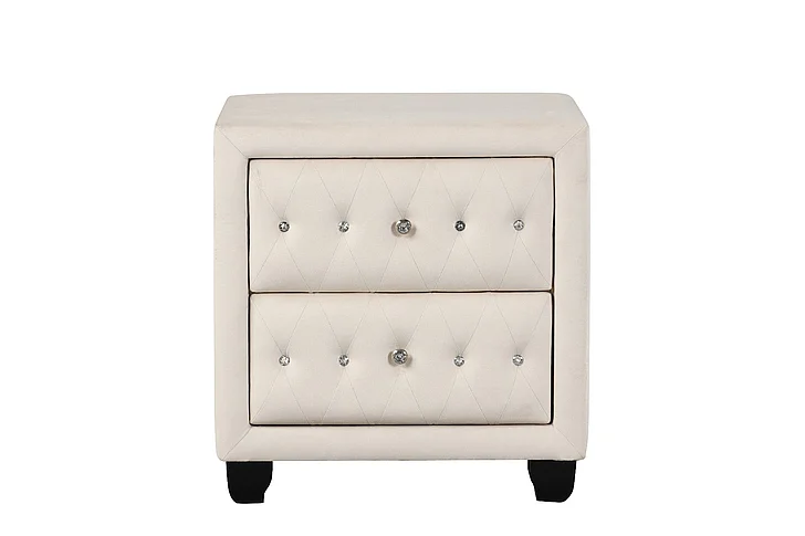 Galaxy Home Sophia Nightstand Cream 808857737601