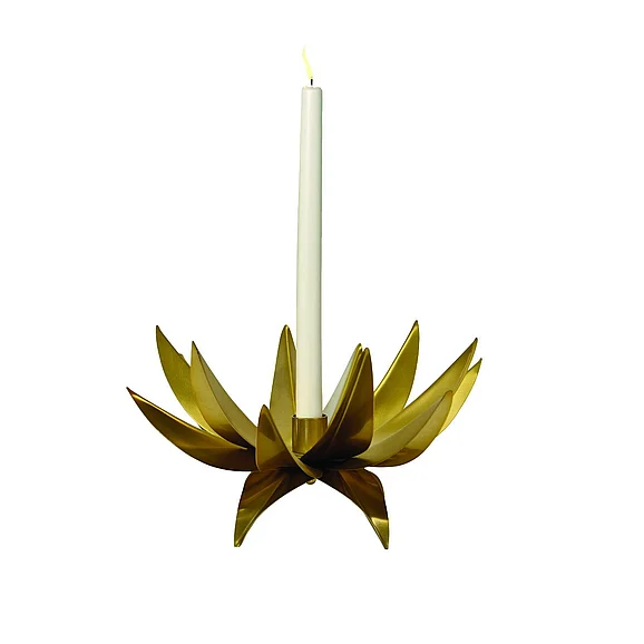 Worlds Away Palm Tree Candle Votive in Antique Brass SPARKY