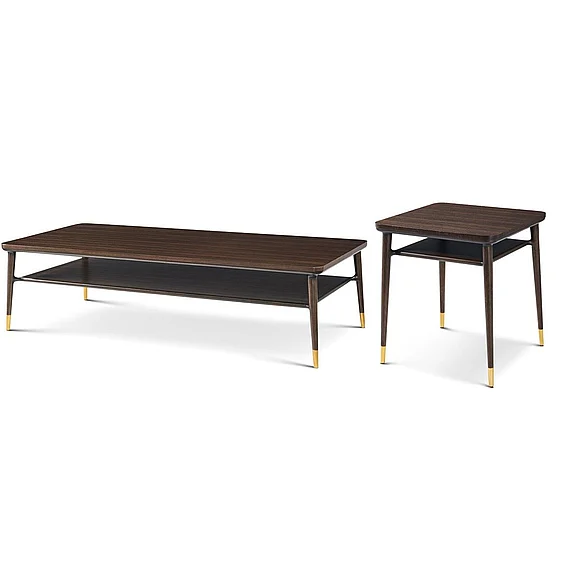 Theodore Alexander Spencer Green Park 2pc Rectangular Occasional Set in Fumed