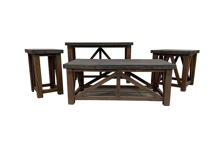 Split Nickel Spencer 3pc Occasional Set
