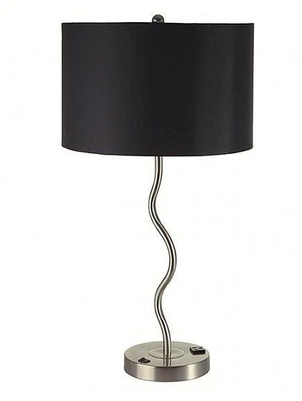 Furniture of America Sprig Table Lamp in Black L76224T-BK-2PK