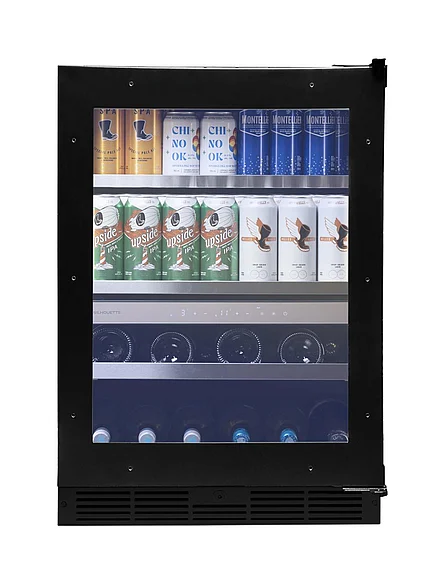 Silhouette Pro Gen 3 24″ Built-in Wine And Beverage Center Panel-ready in Black SPRWBC052D3SSP